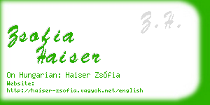 zsofia haiser business card